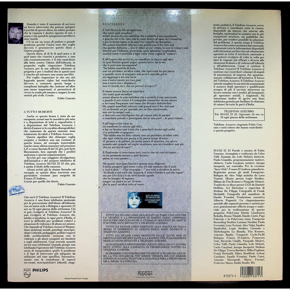 EBOND Fabio Concato - 051/222525 Vinile V050026