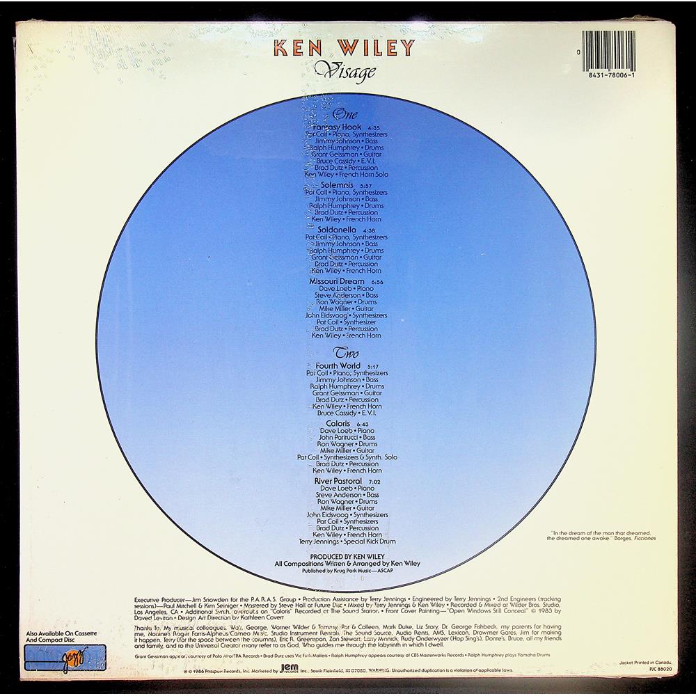 EBOND Ken Wiley - Visage Vinile V050125
