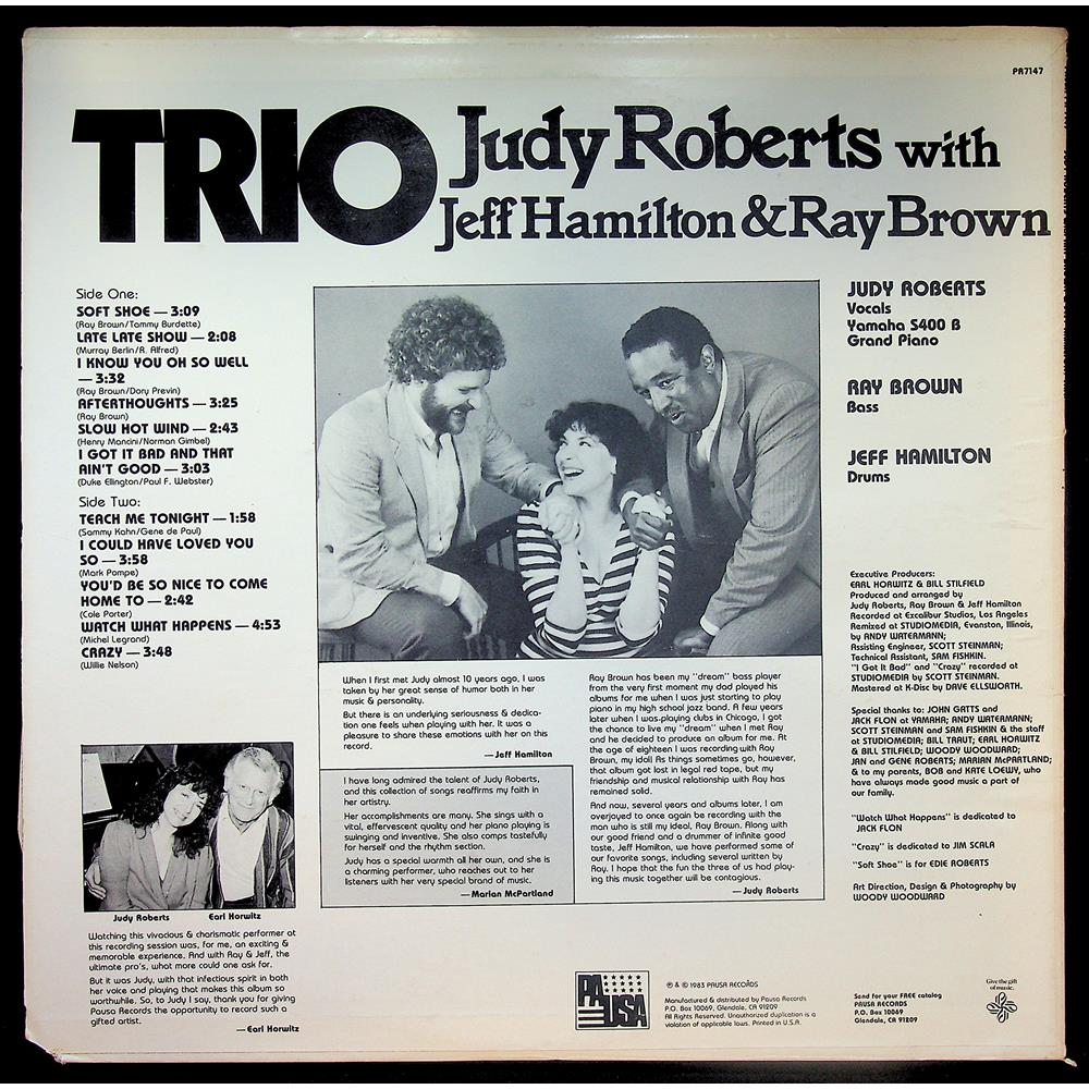 EBOND Judy Roberts - Trio Vinile V050135