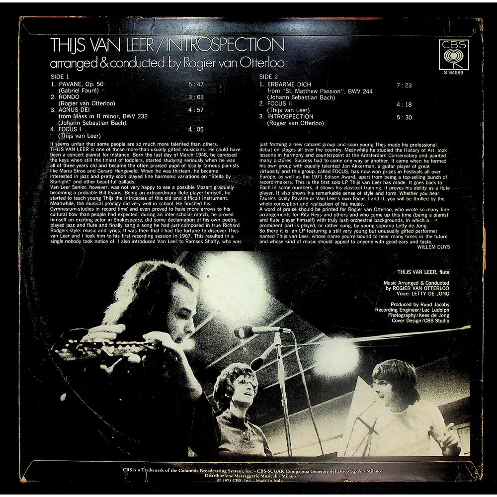 EBOND Thijs Van Leer - Introspection Vinile V050136