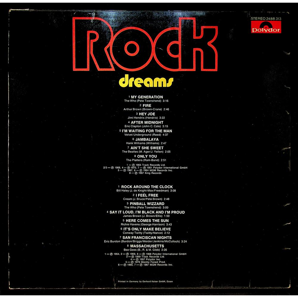 EBOND Various - Rock Dreams Vinile V051106