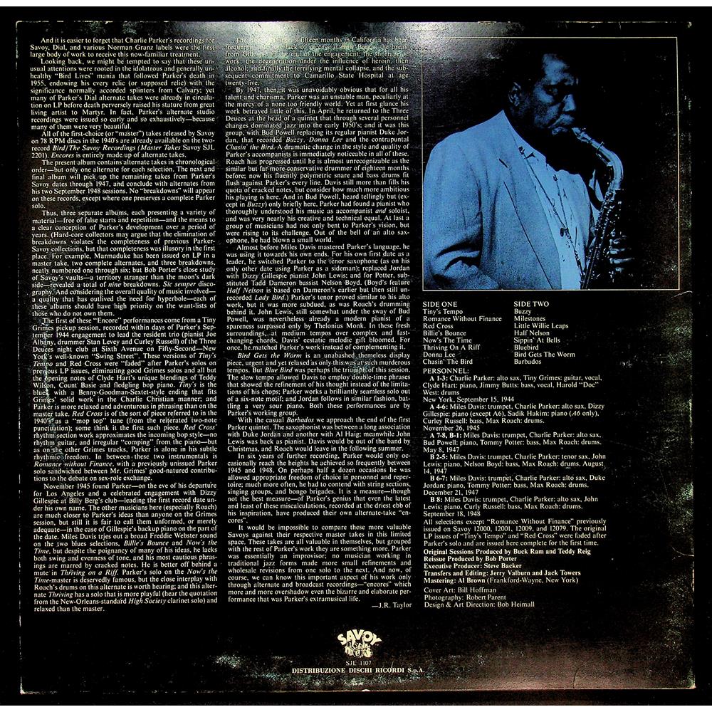 EBOND Charlie Parker - Encores Vinile V051117