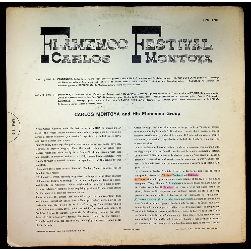 EBOND Carlos Montoya - Flamenco Festival Vinile V051132