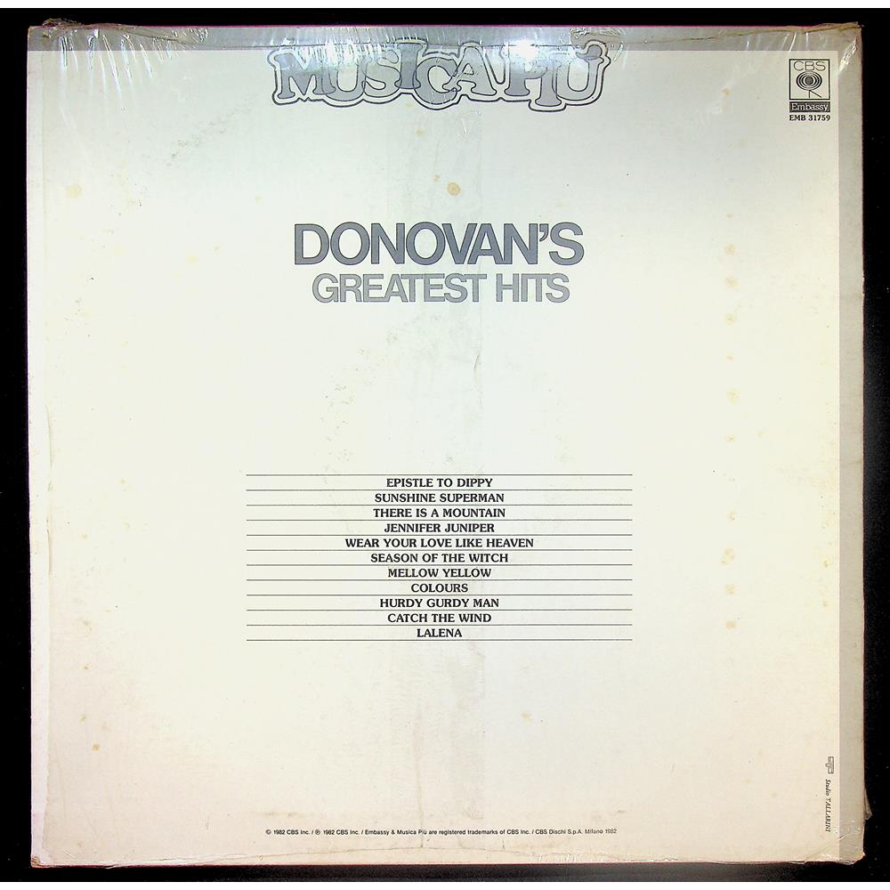 EBOND Donovan - Donovan's Greatest Hits Vinile V051146