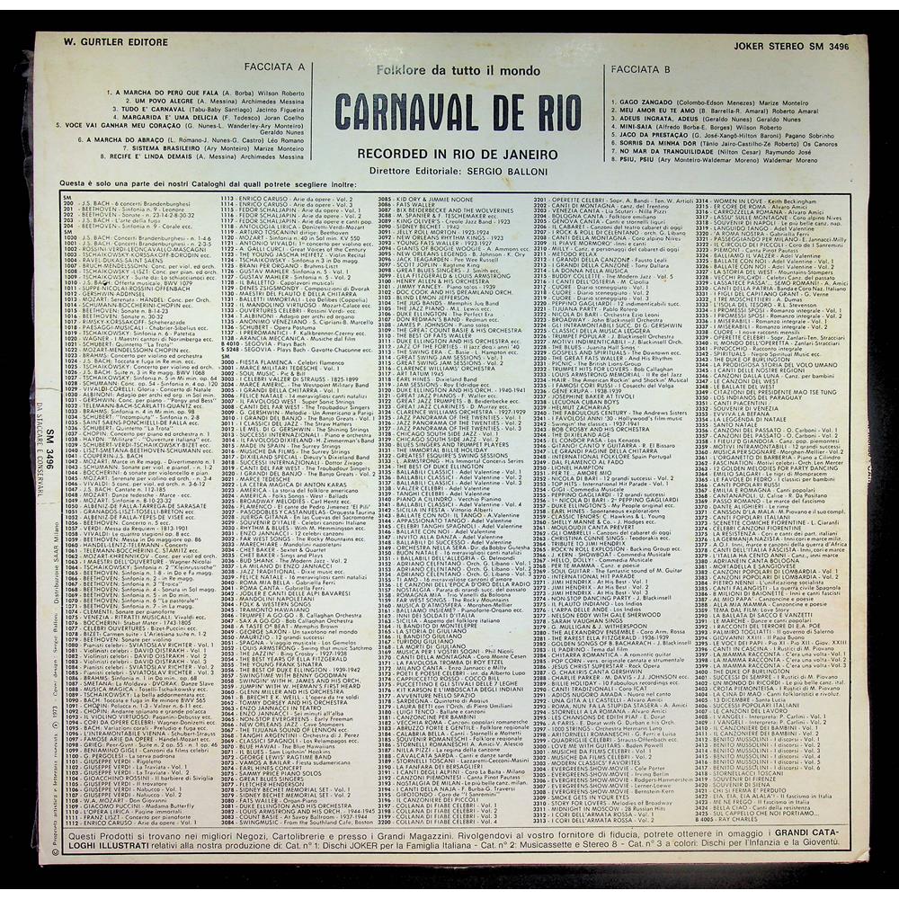 EBOND Various - Carnaval De Rio Vinile V053012