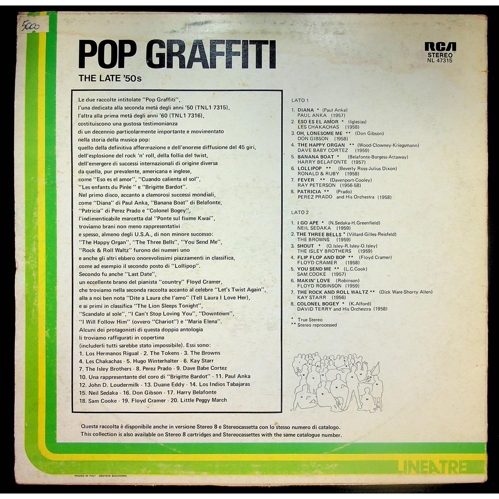 EBOND Various - Pop Graffiti - The Late '50s Vinile V053049