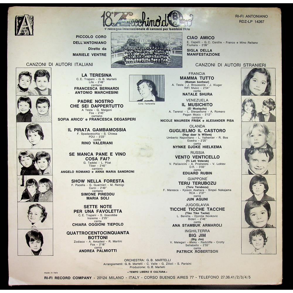 EBOND Piccolo Coro Dell'Antoniano - 18° Zecchino D'Oro 1976 Vinile V053060