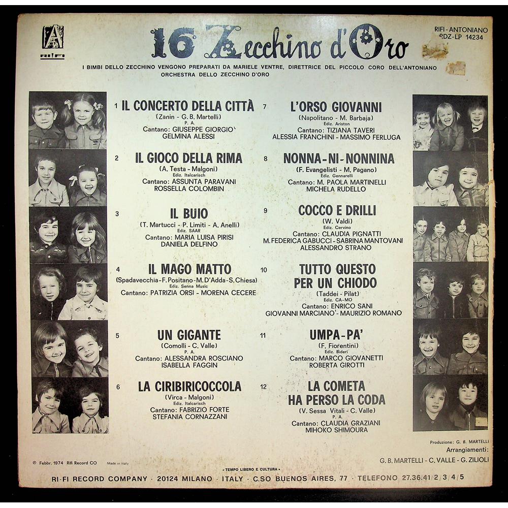 EBOND Piccolo Coro Dell'Antoniano - 16° Zecchino D'Oro - 1974 Vinile V053065