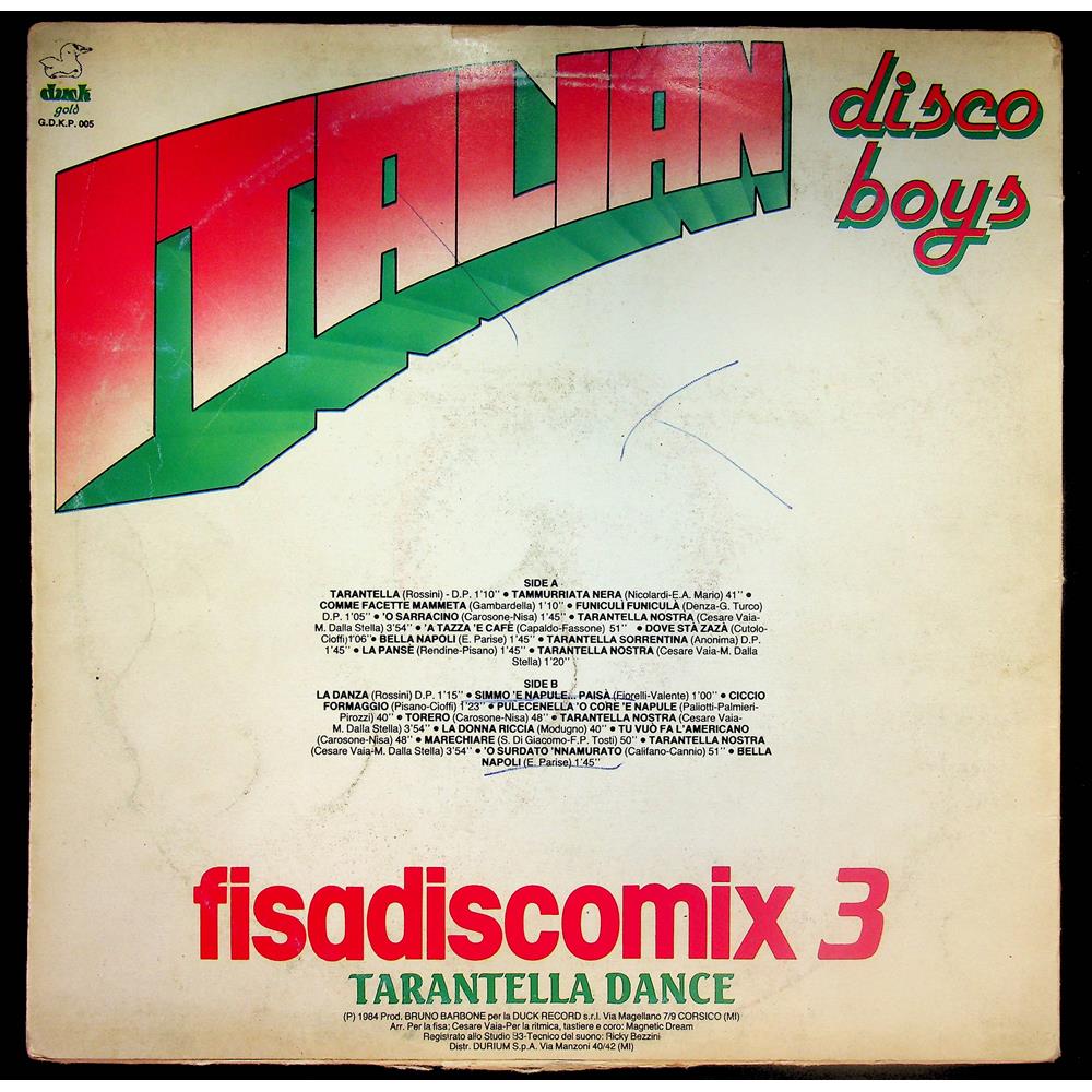 EBOND Italian Disco Boys - Fisadiscomix 3 - Tarantella Dance Vinile V053067