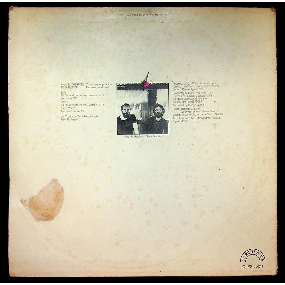 EBOND Paul Rutherford, Tony Rusconi - To Fall A Victim To Ice-Cream's Charm Vinile V053113