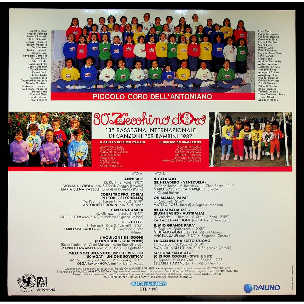 EBOND Piccolo Coro Dell'Antoniano - 30° Zecchino D'Oro 1987 Vinile V053143