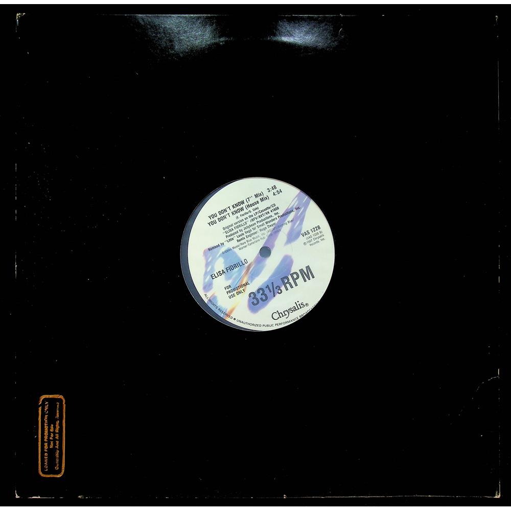 EBOND Elisa Fiorillo - You Don't Know - promo Vinile V054055