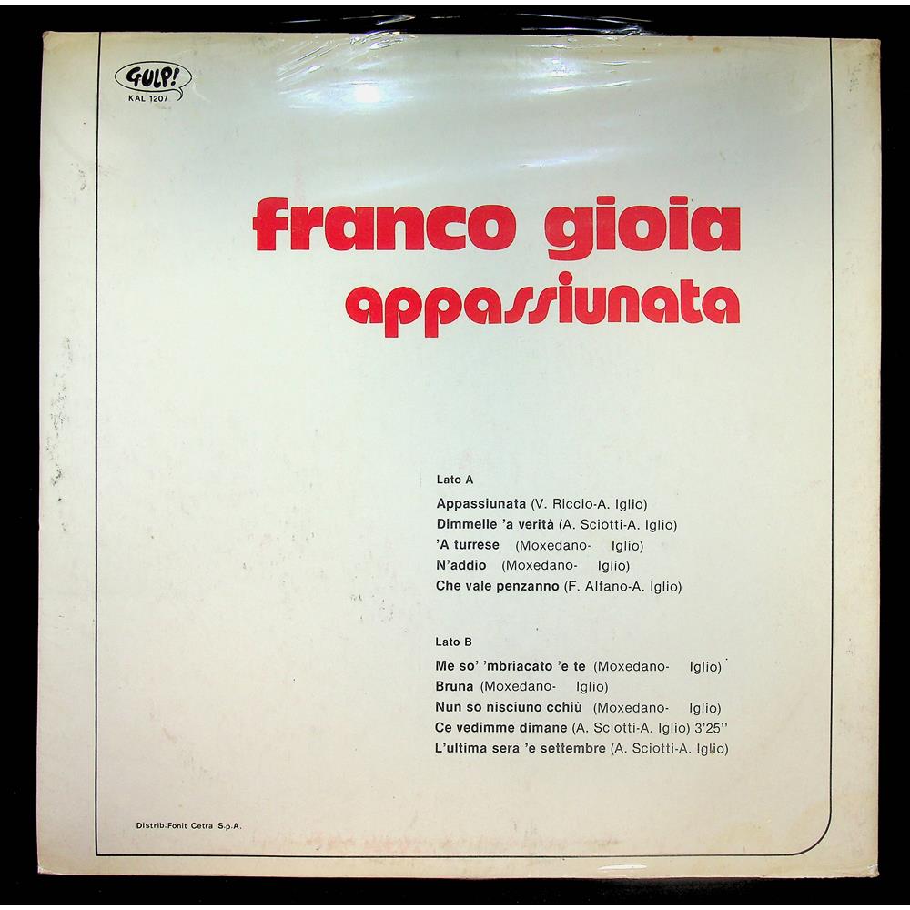 EBOND Franco Gioia - Appasiunata Vinile V055104