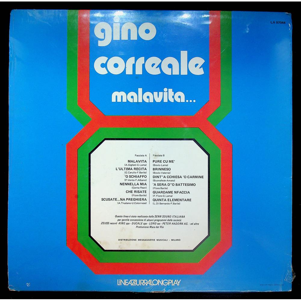 EBOND Gino Correale - Malavita... Vinile V055128