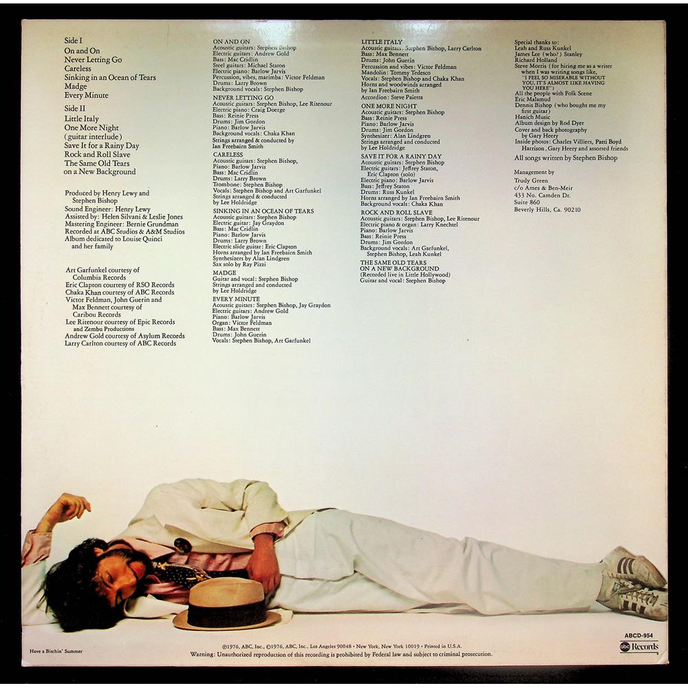 EBOND Stephen Bishop - Careless Vinile V055134