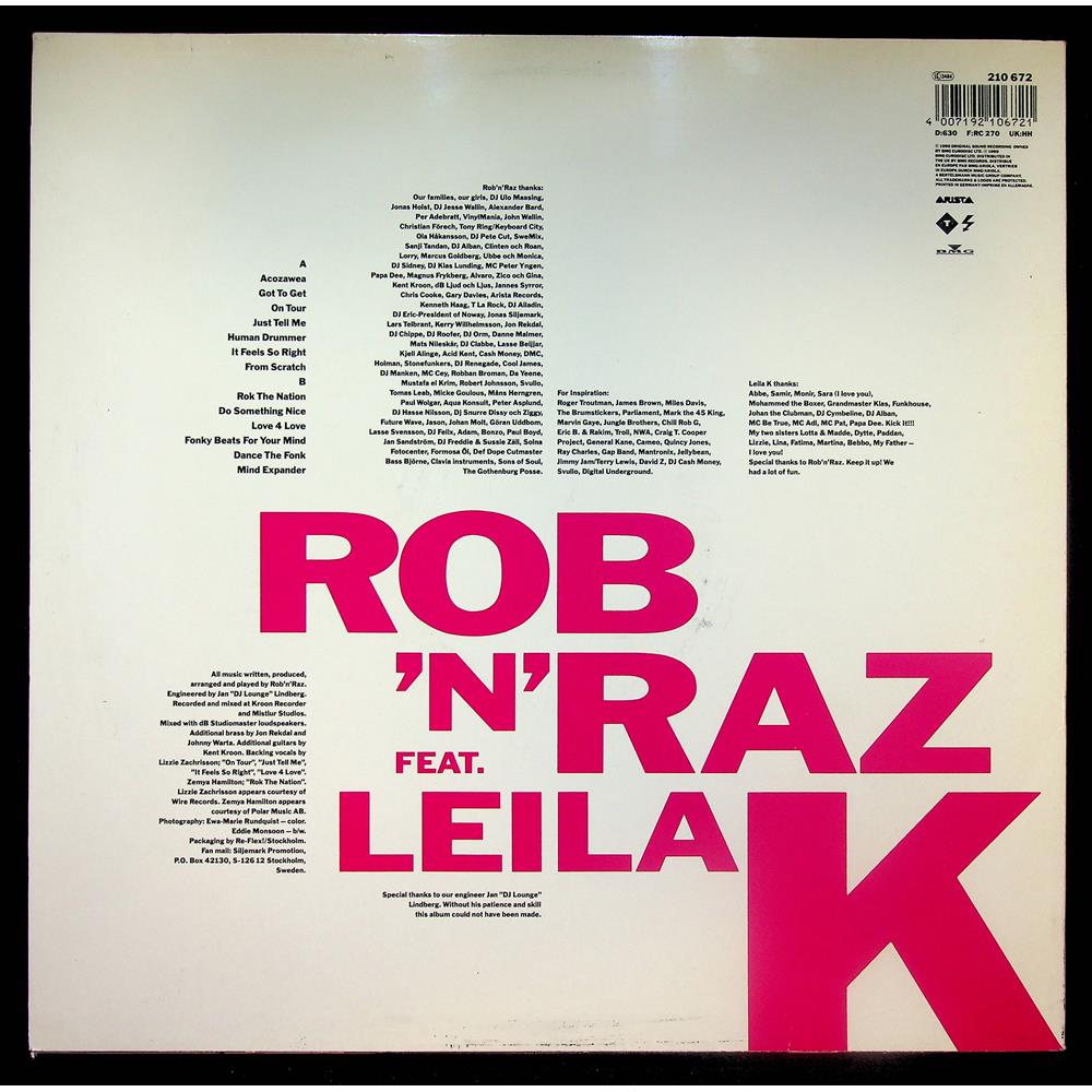 EBOND Rob 'N' Raz - Rob 'N' Raz Featuring Leila K Vinile V056037