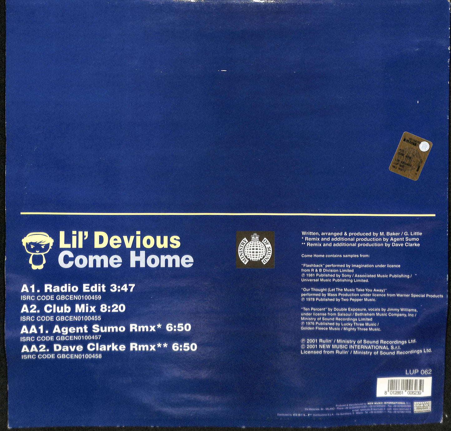 EBOND Lil' Devious - Come Home Vinile V064012