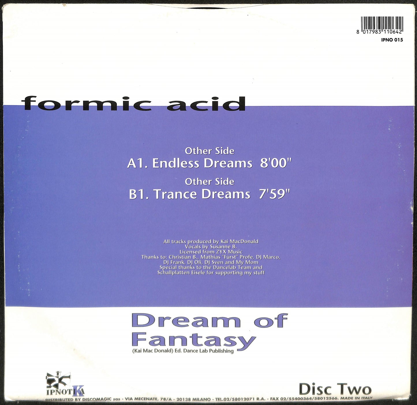 EBOND Formic Acid - Dream Of Fantasy Vinile V064014