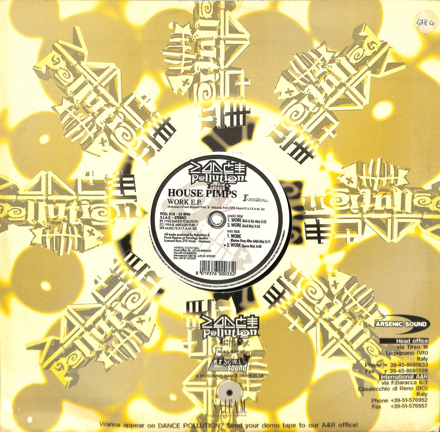 EBOND House Pimps - Work E.P. Vinile V064017