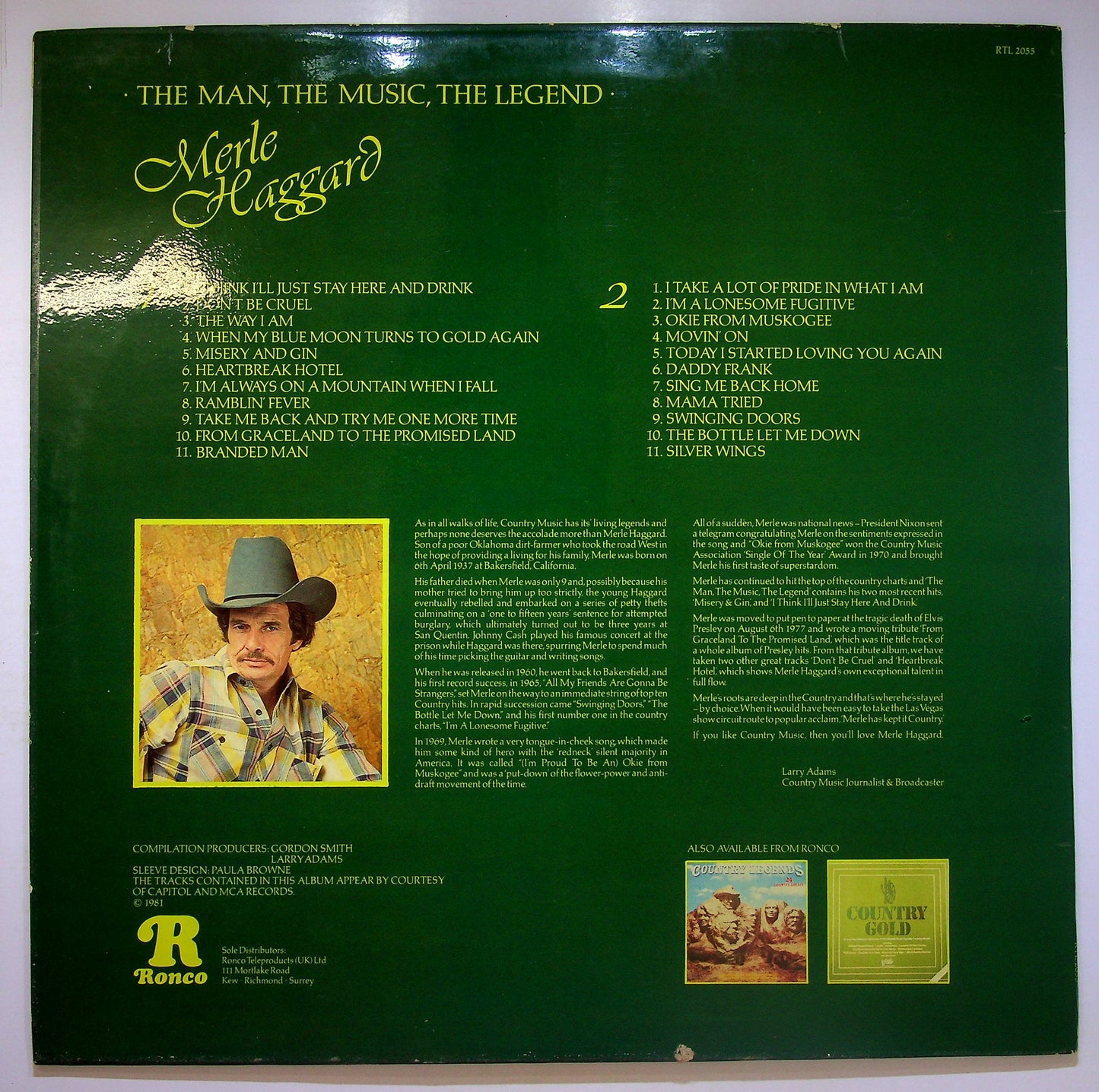 EBOND Merle Haggard - The Man, The Music, The Legend Vinile V064100