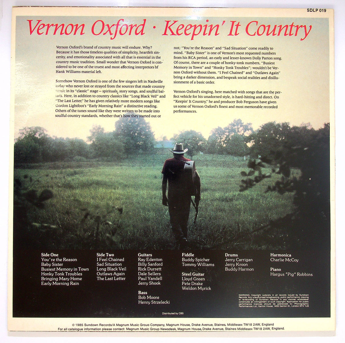 EBOND Vernon Oxford - Keepin' It Country Vinile V064126