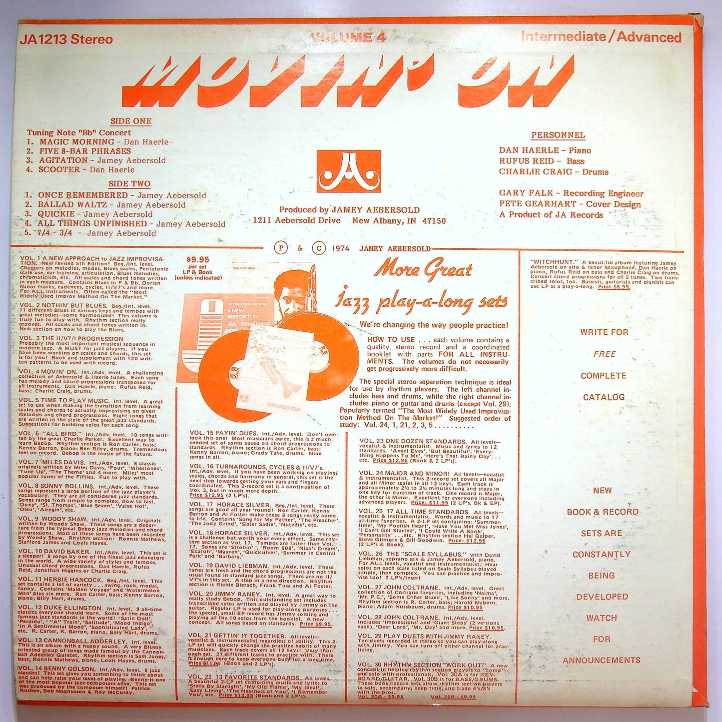 EBOND Jamey Aebersold - Movin' On Vinile V066071