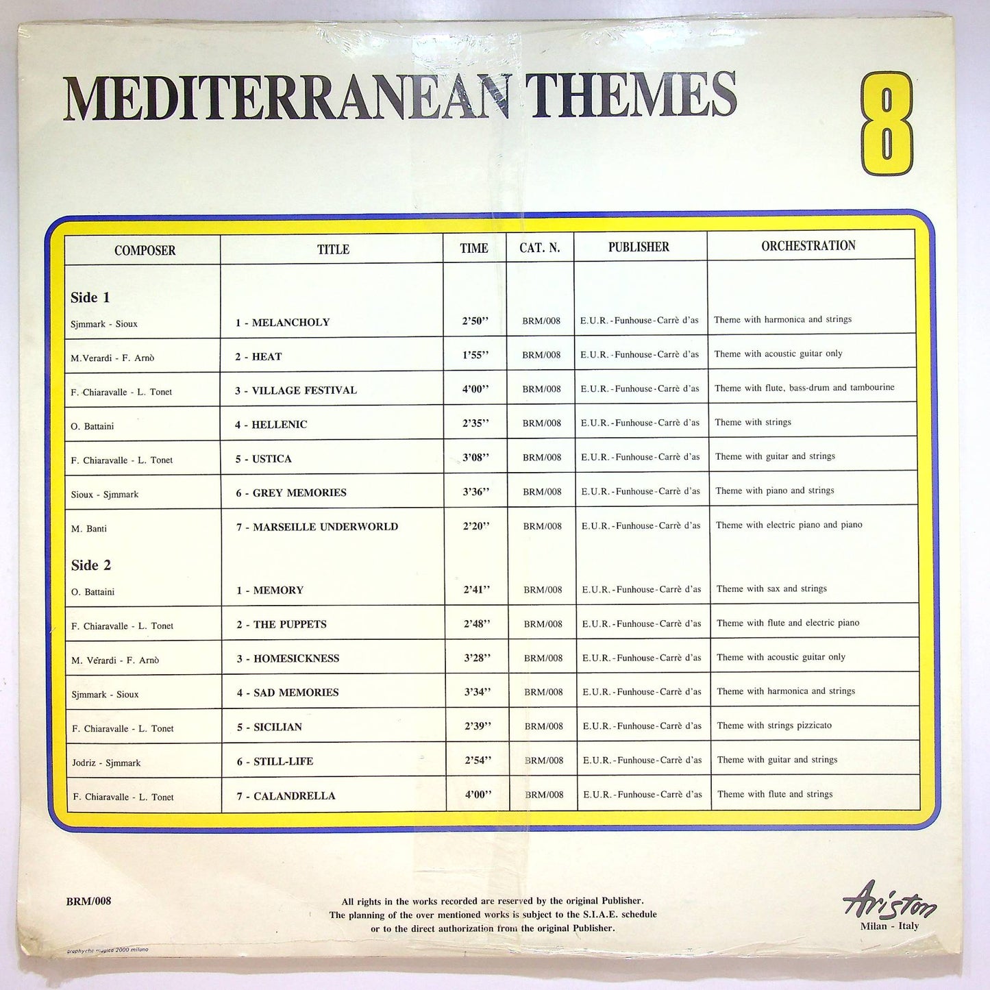 EBOND iterranean Themes Vinile V066099