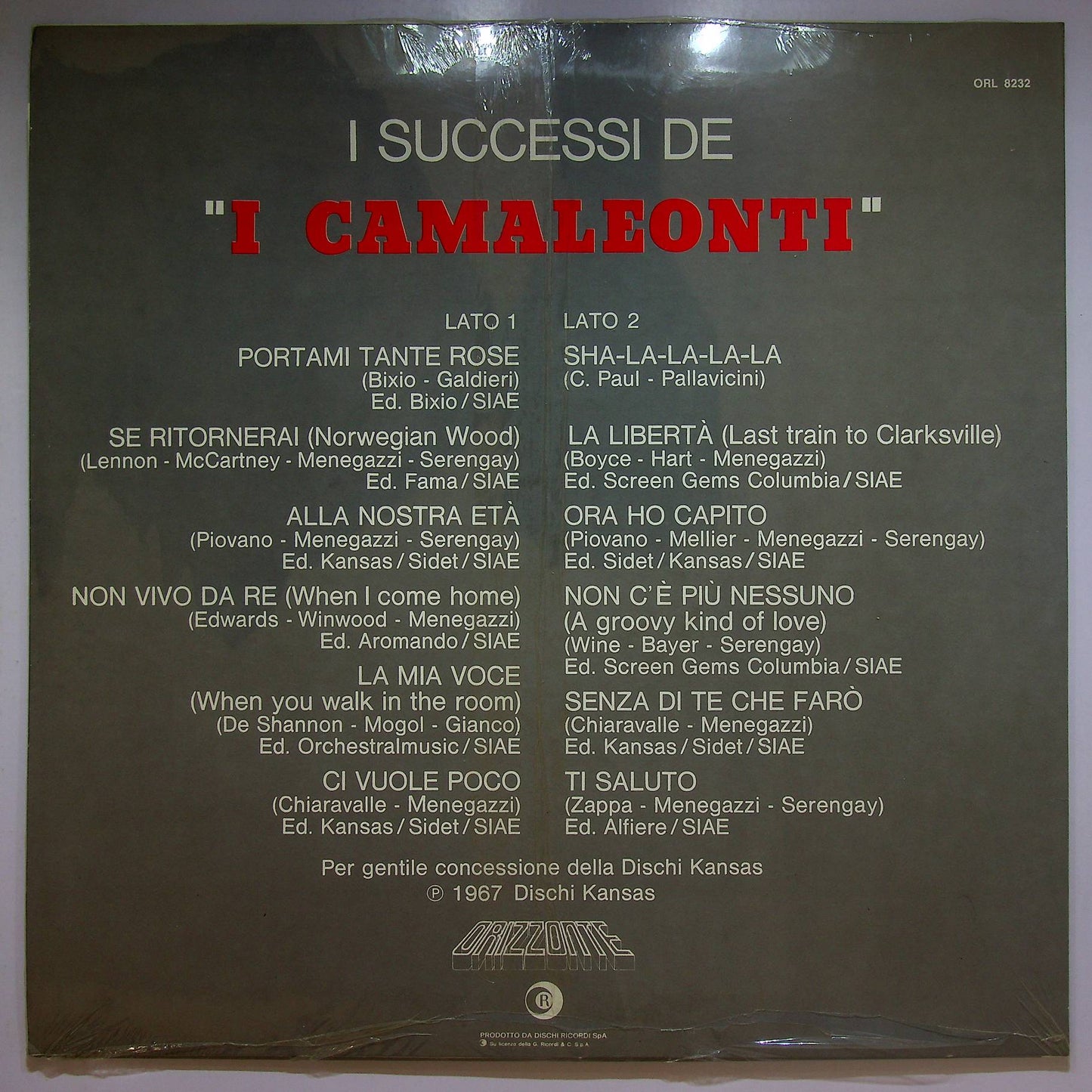 EBOND I Camaleonti - I Successi De 'I Camaleonti' Vinile V066136