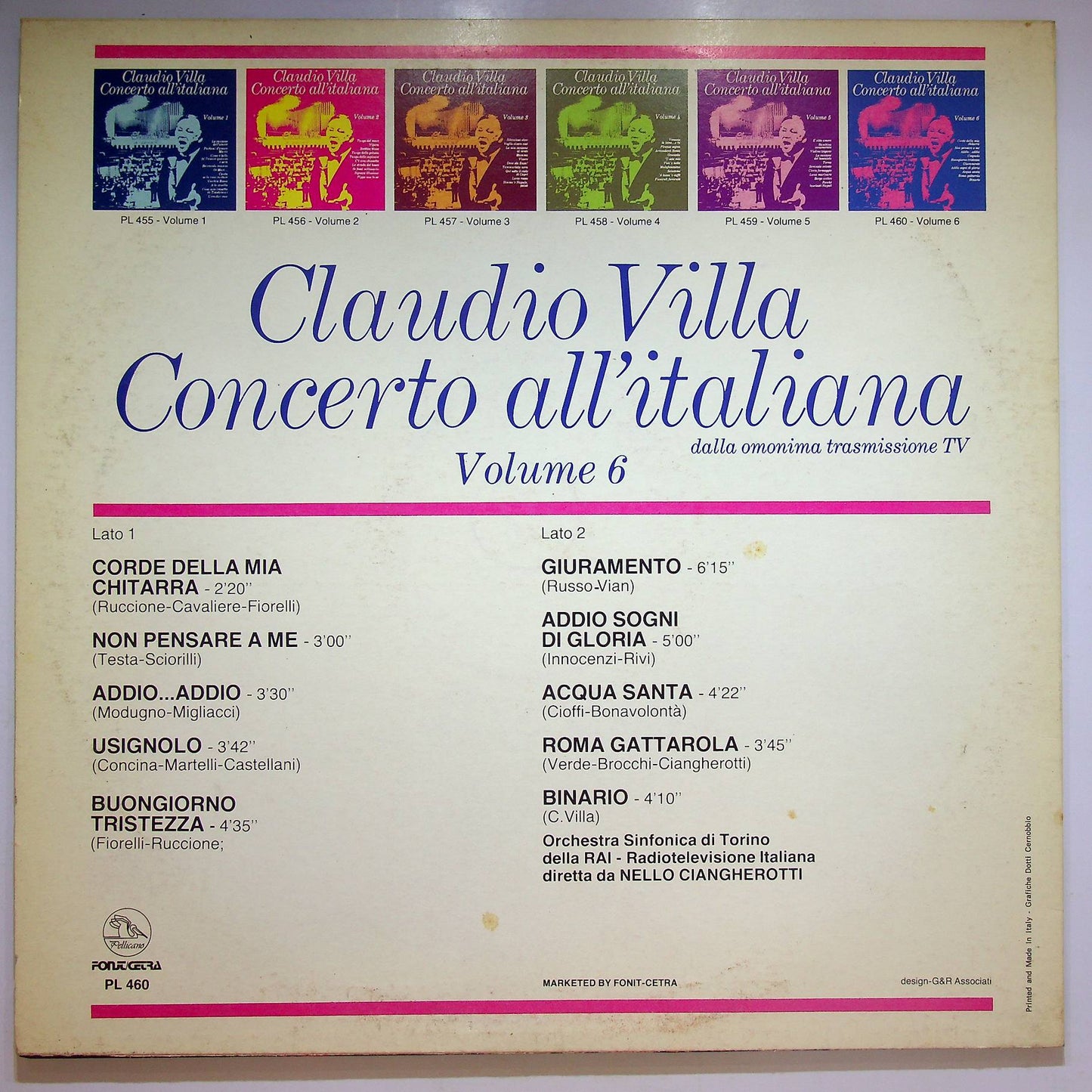 EBOND Claudio Villa - Concerto All'Italiana Vol 6 Vinile V068073