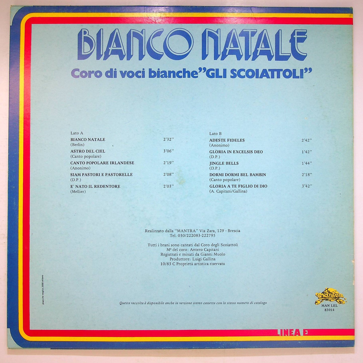 EBOND Coro Di Voci Bianche Gli Scoiattoli - Bianco Natale Vinile V068116