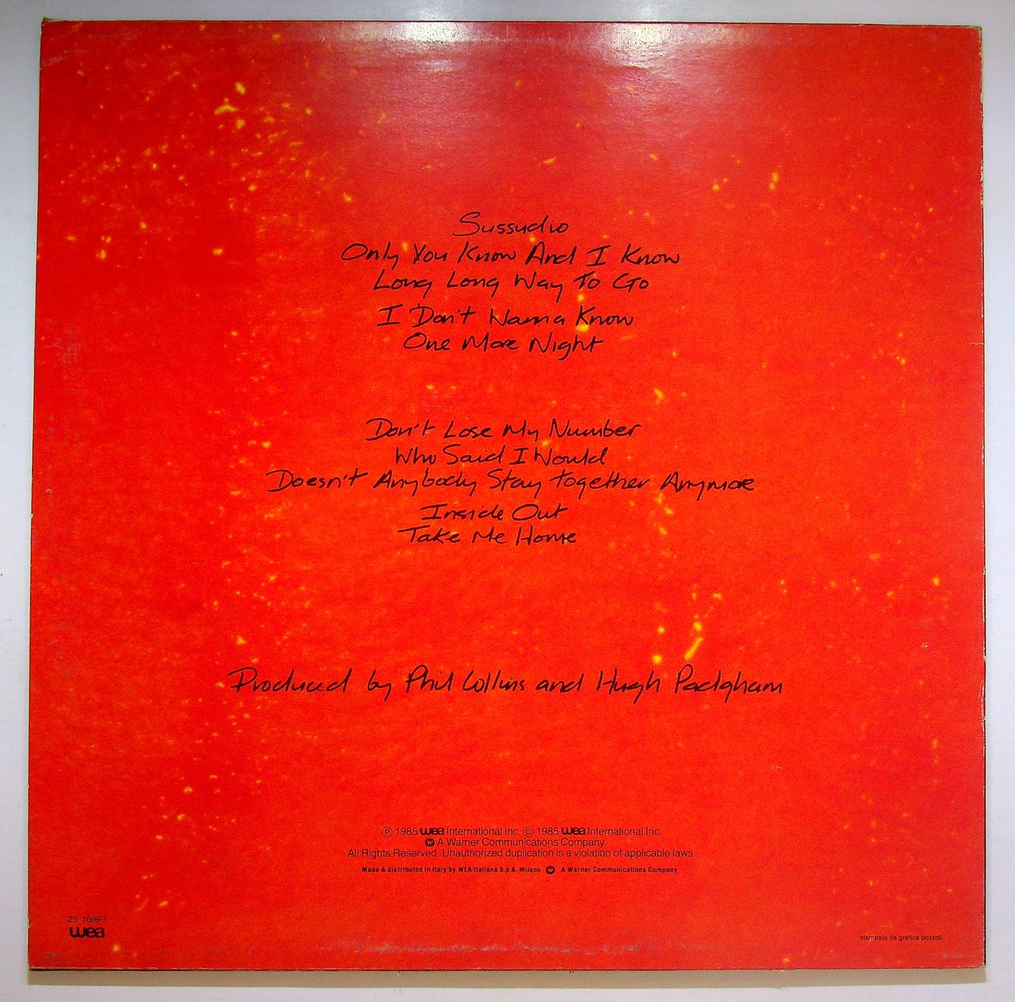 EBOND Phil Collins - No Jacket Required Vinile V068140