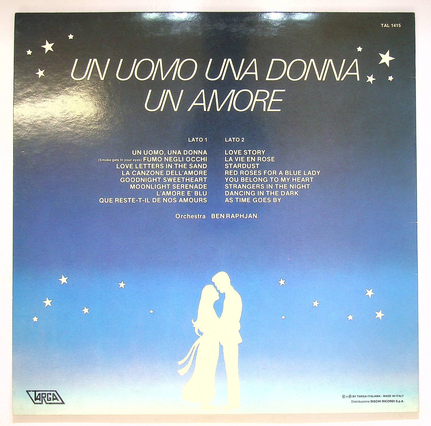 EBOND Orchestra Ben Raphajan - Un Uomo, Una Donna ... Un Amore Vinile V069013