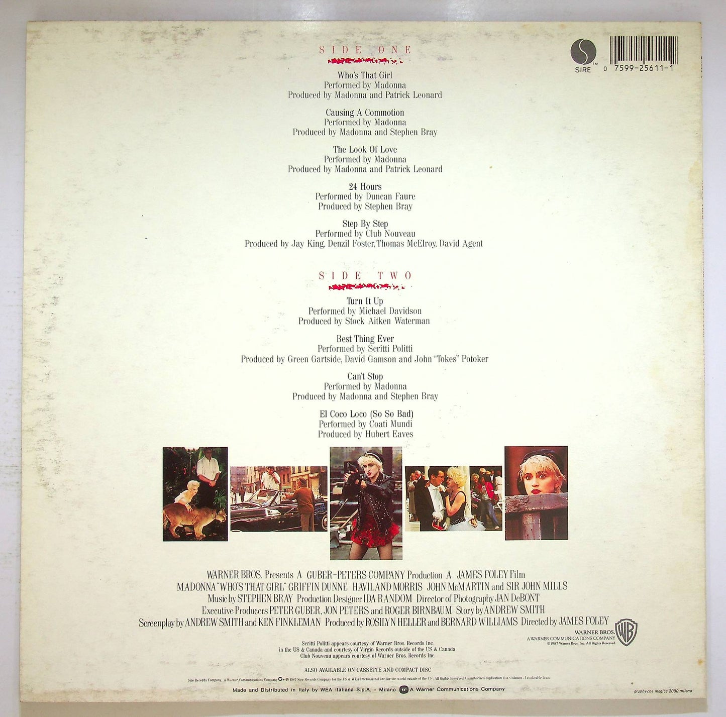 EBOND Madonna - Who's That Girl (Original Soundtrack) Vinile V069094