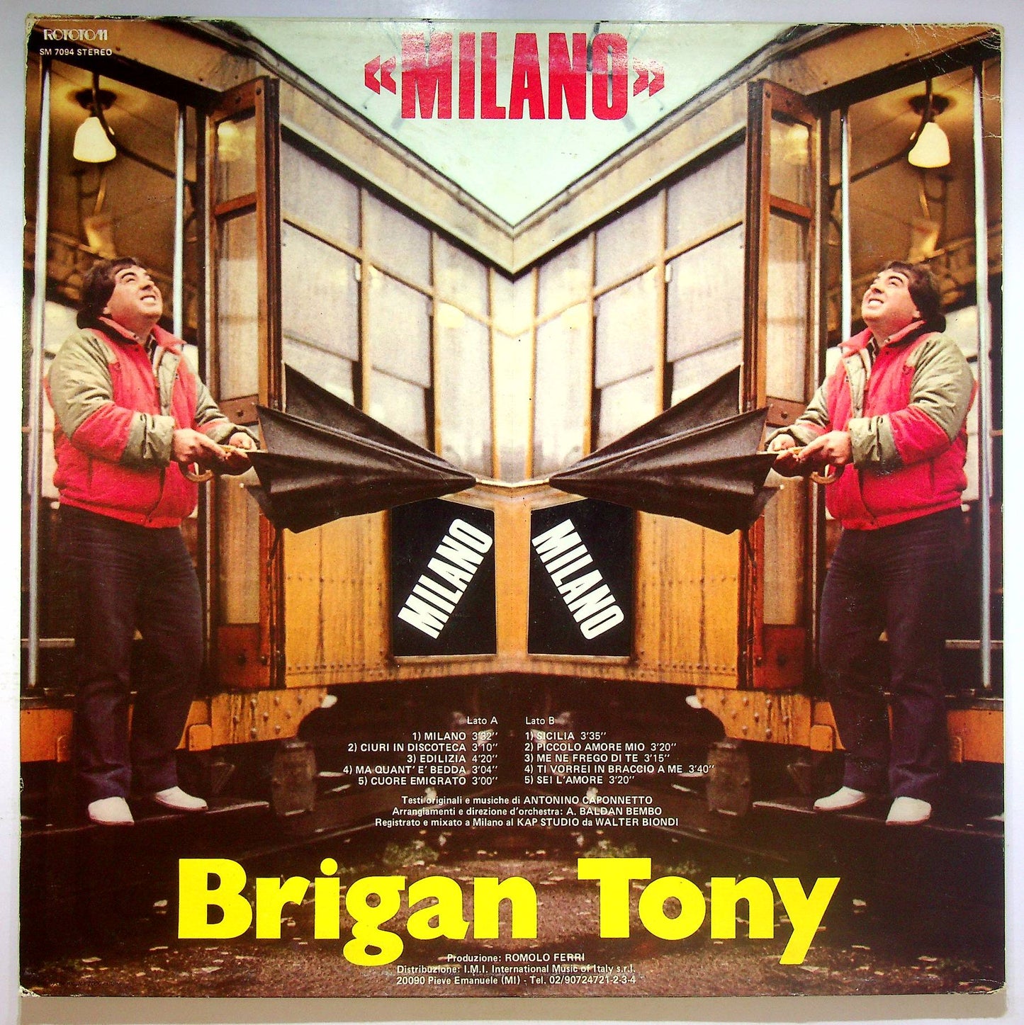 EBOND Brigan Tony - Milano Vinile V070056
