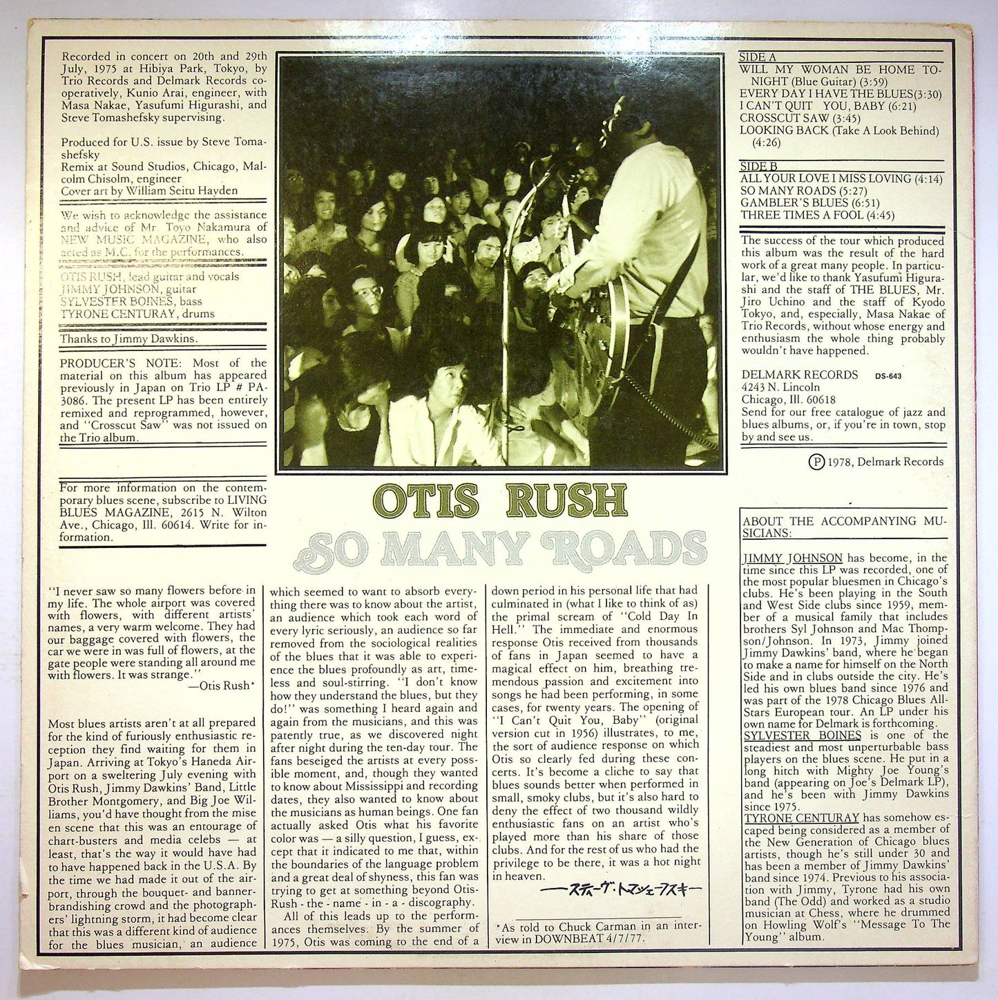 EBOND Otis Rush - So Many Roads (Live In Concert) Vinile V070063