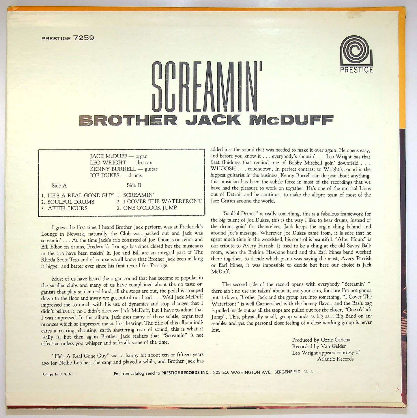 EBOND Brother Jack McDuff - Screamin' Vinile V071047