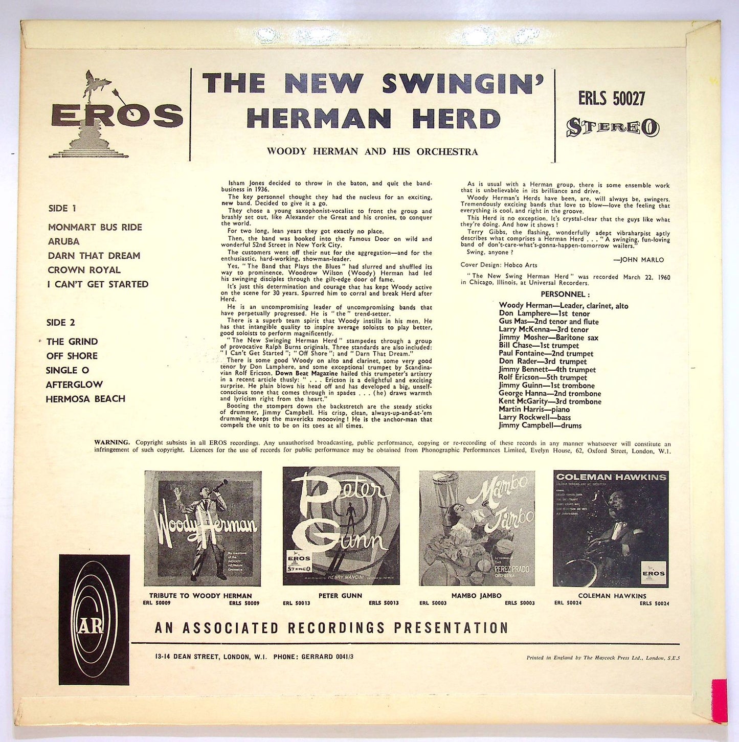 EBOND Woody Herman - The New Swingin' Herman Herd Vinile V071048