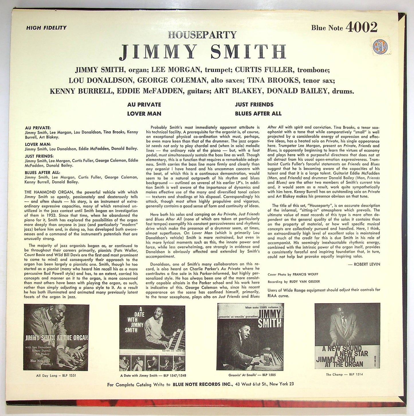 EBOND Jimmy Smith - House Party Vinile V071060