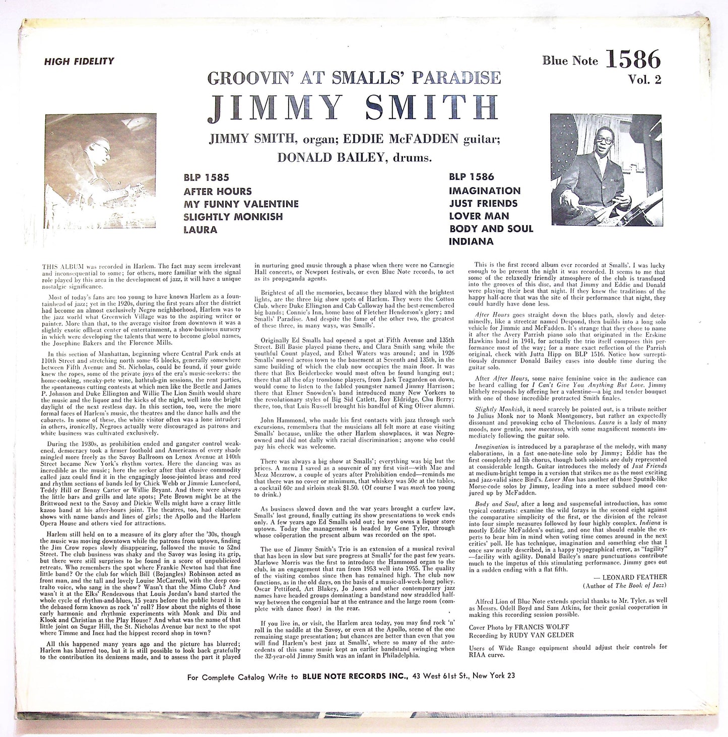 EBOND Jimmy Smith - Groovin' At Smalls' Paradise (Volume 2) Vinile V071073