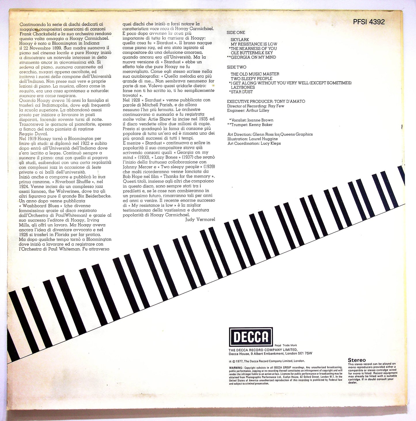EBOND Frank Chacksfield Plays Hoagy Carmichael Vinile V071085
