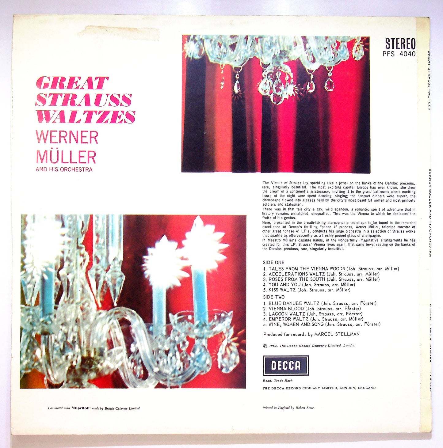 EBOND Werner Muller And His Orchestra - Great Strauss Waltzes Vinile V071089