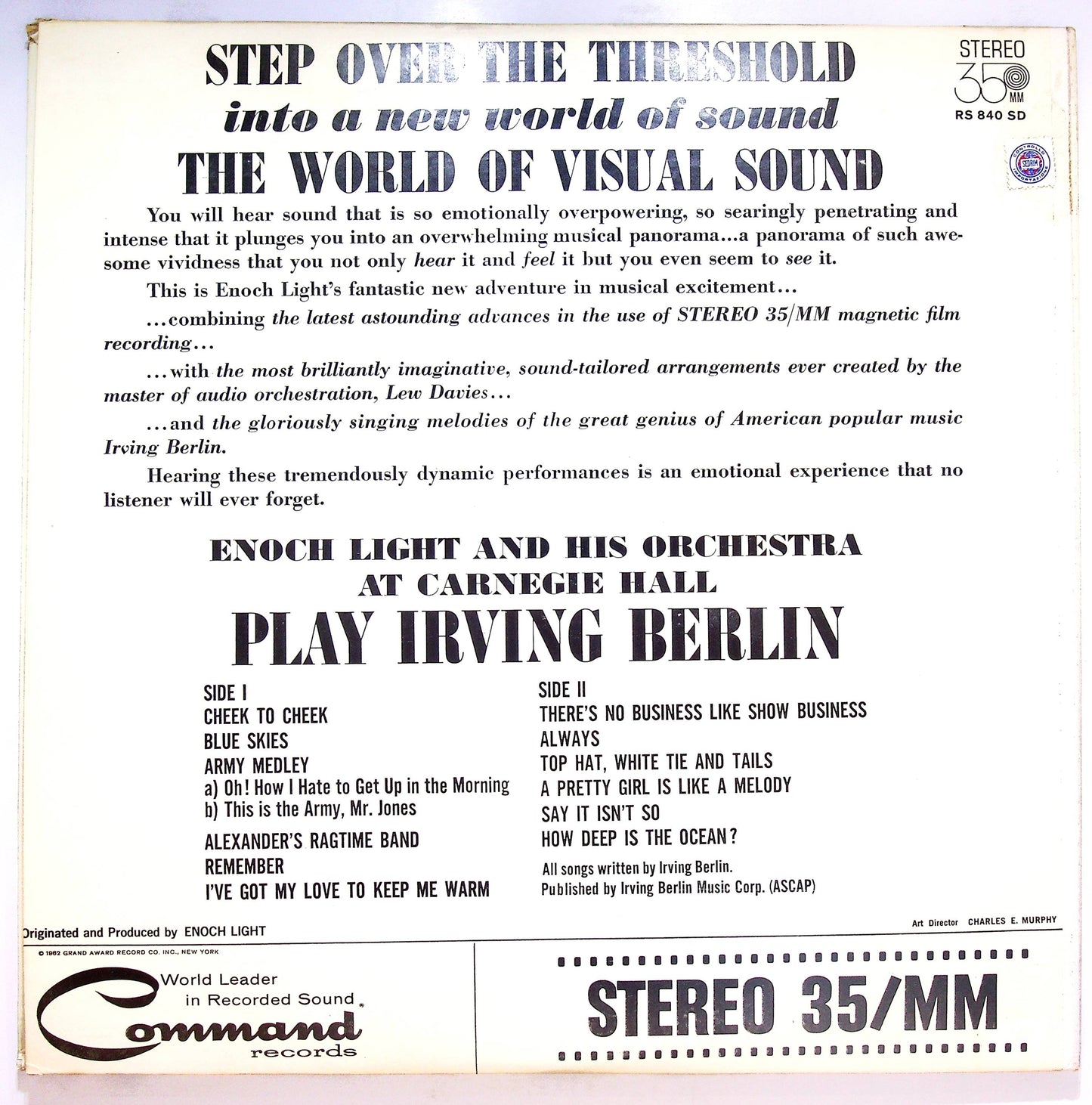 EBOND Enoch Light His Orchestra At Carnegie Hall Play Irving Vinile V071096