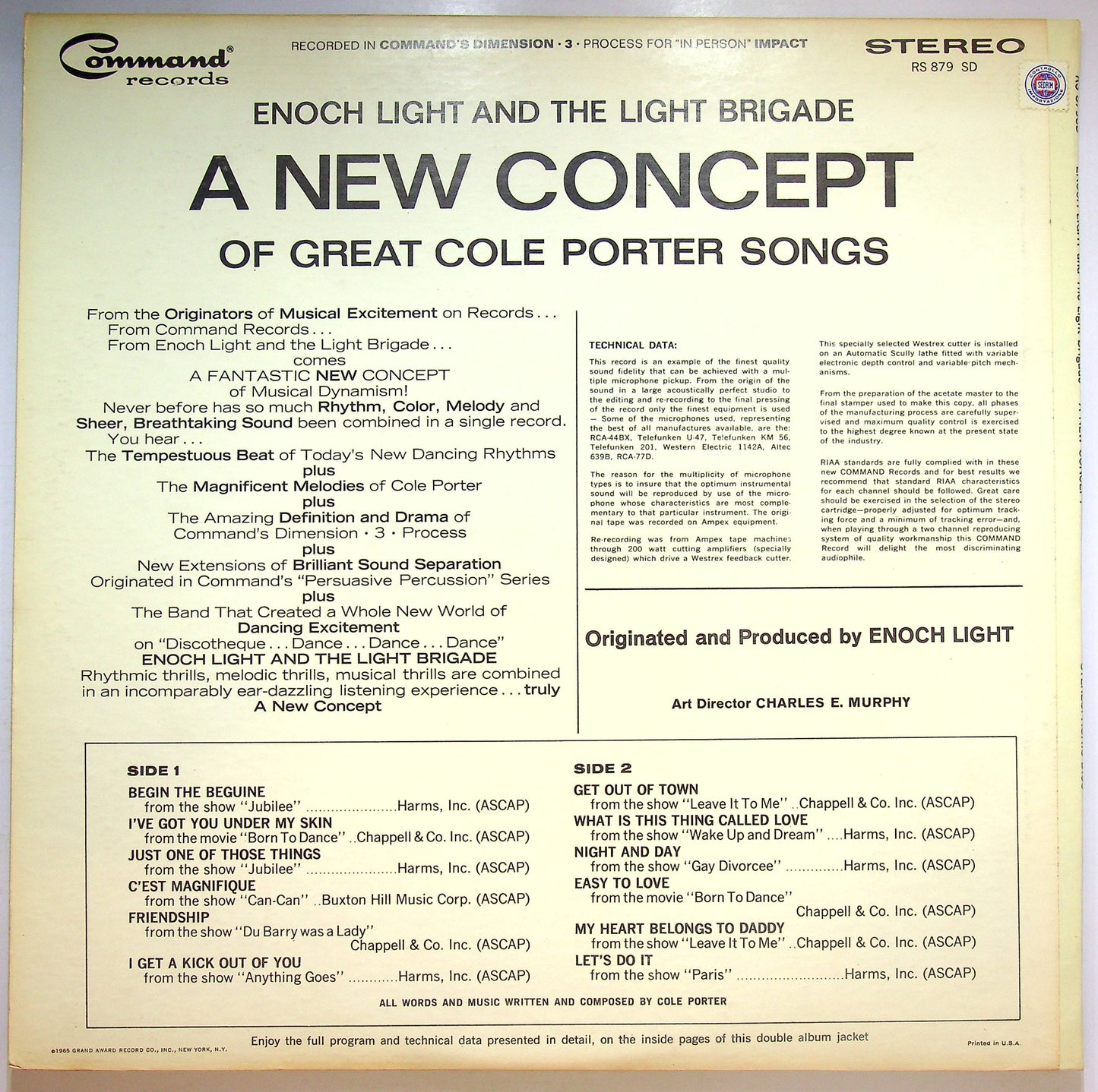 EBOND A New Concept Of Great Cole Porter Songs Vinile V071119