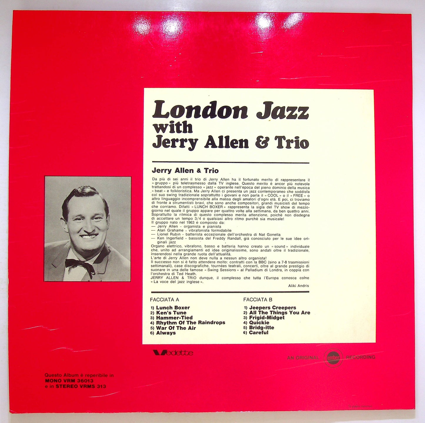 EBOND Jerry Allen & Trio - London Jazz Vinile V072003