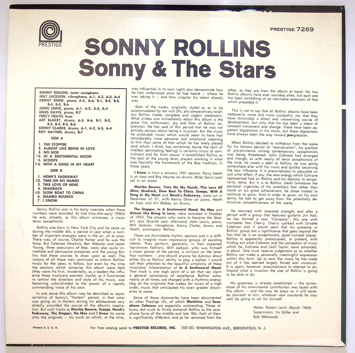 EBOND Sonny Rollins - Sonny & The Stars Vinile V072023