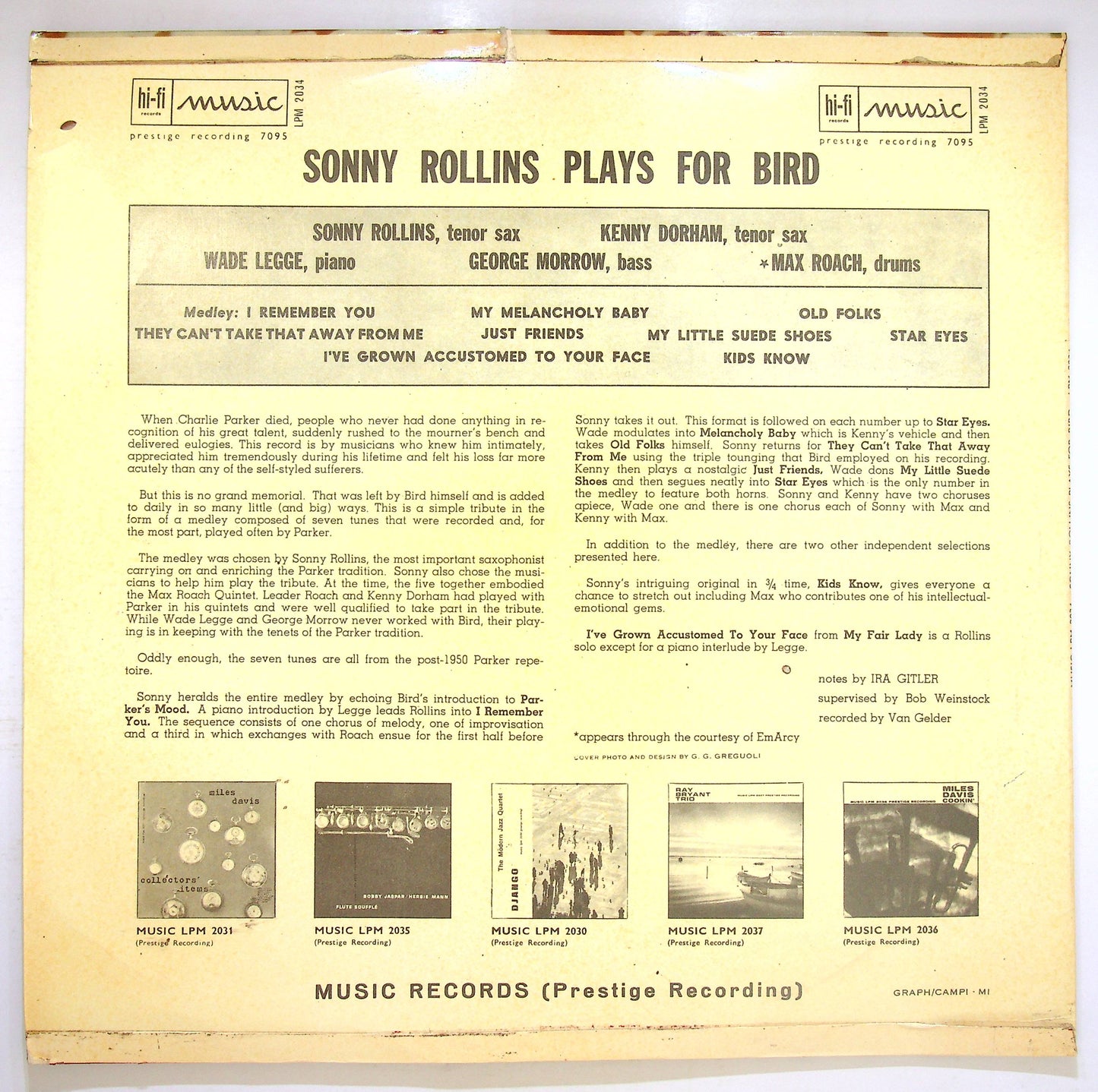 EBOND Sonny Rollins Quintet - Rollin Plays For Bird Vinile V072028