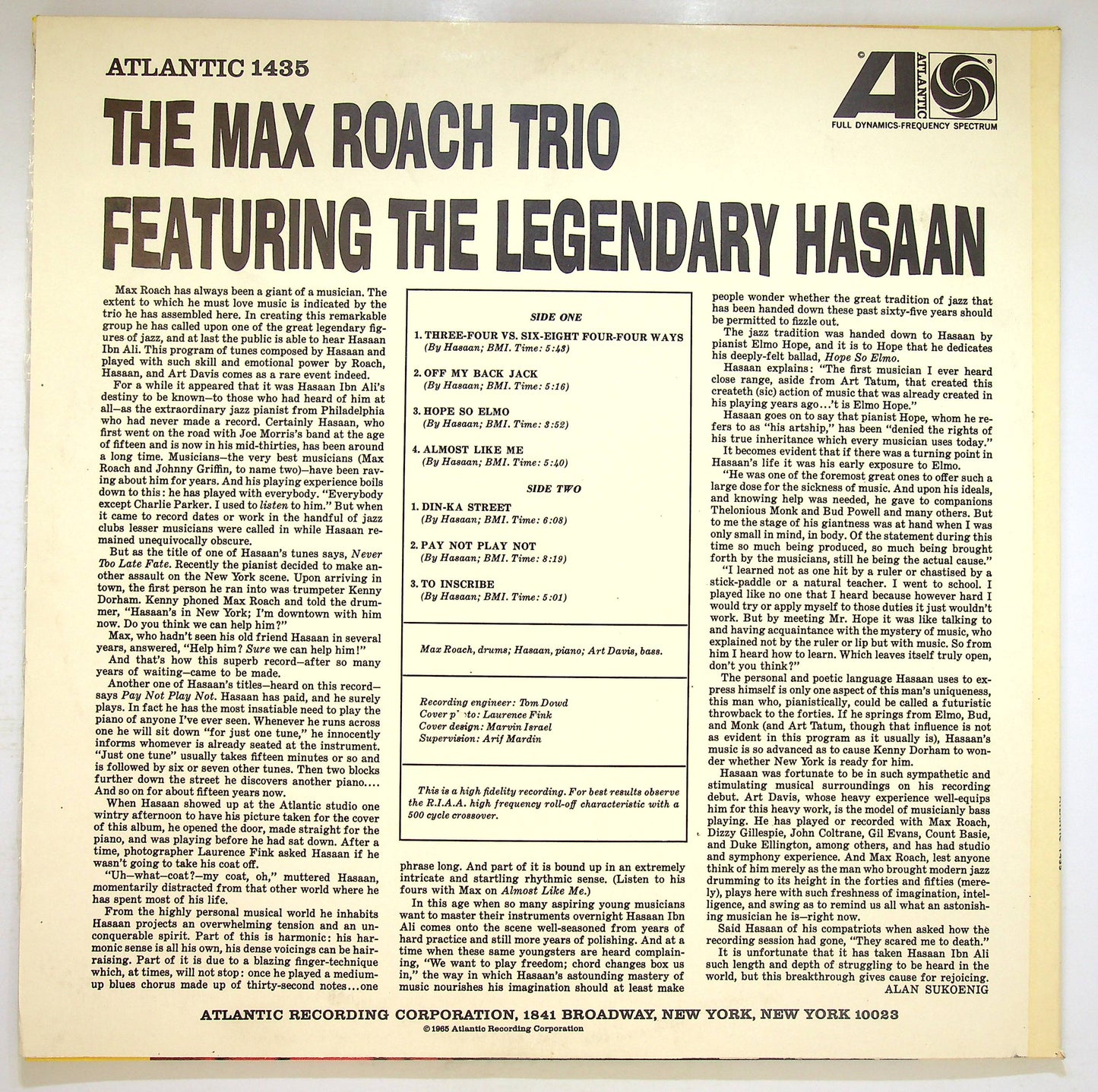 EBOND The Max Roach Trio Featuring The Legendary Hasaan Vinile V072029