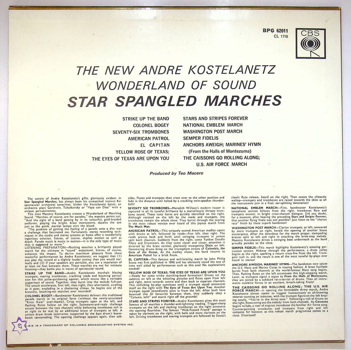 EBOND Andre Kostelanetz - Star Spangled Marches Vinile V072032