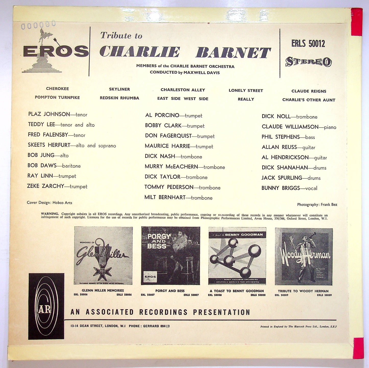 EBOND A Tribute To Charlie Barnet In Hi-Fi Vinile V072042