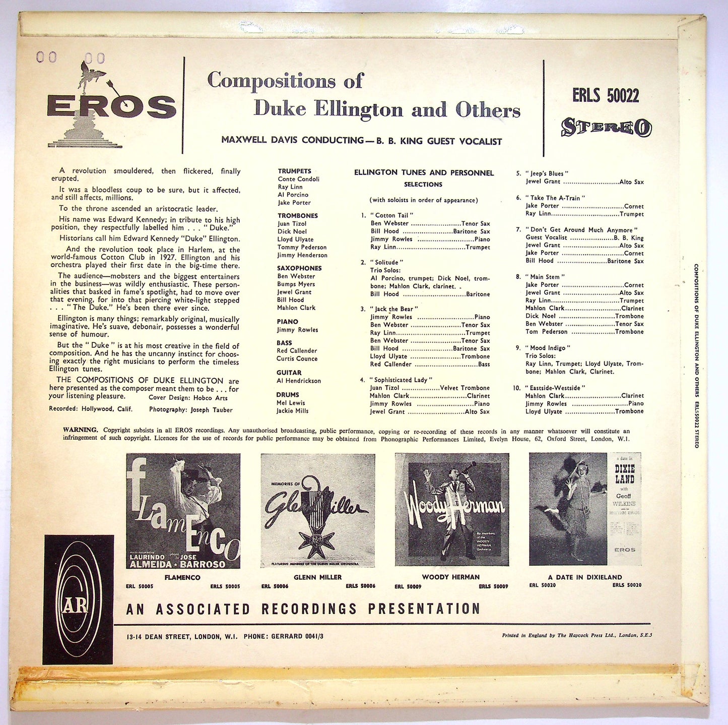 EBOND B.B. King - Compositions Of Duke Ellington And Others Vinile V072043